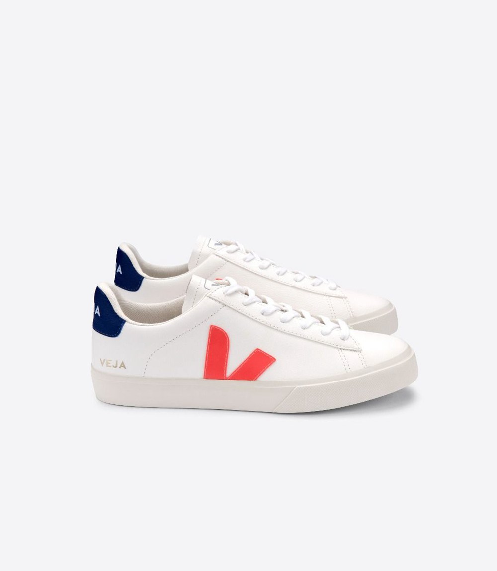 Veja Trainers Mens White/Orange - Campo Chromefree - LKCW-89236